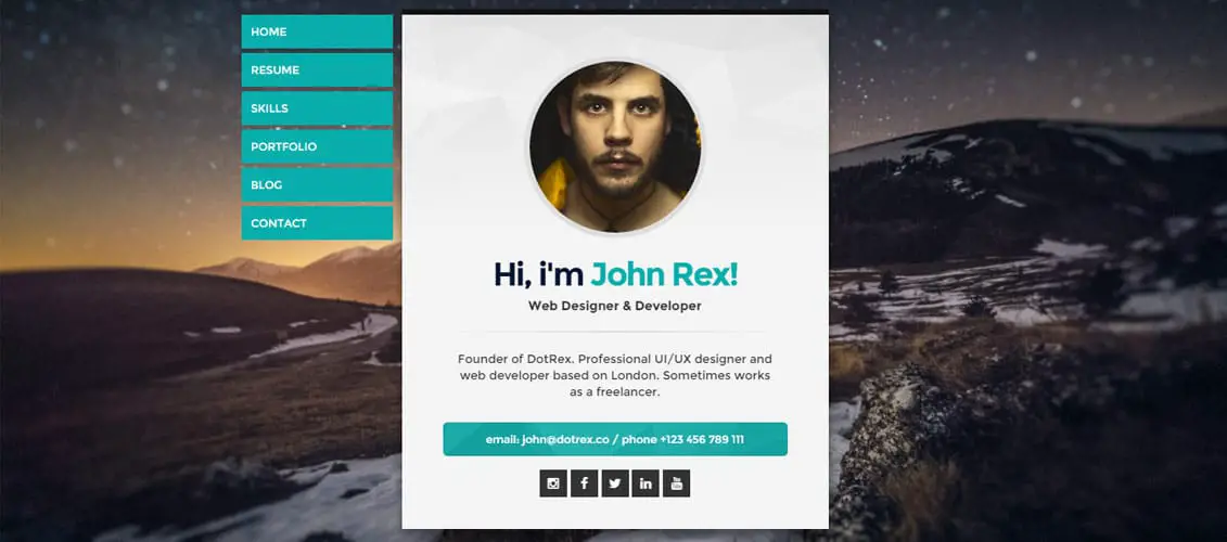 Cards-Personal HTML Website Templates
