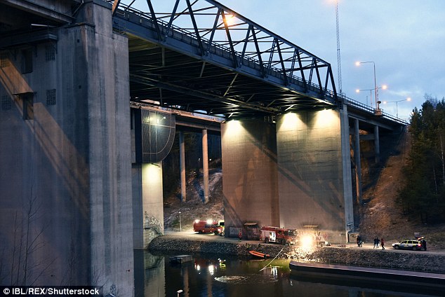 Swedish police said there were no faults with the bridge's warning system and that it 'looks like the driver acted deliberately'