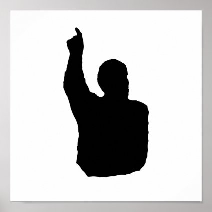 man pointing up shadow poster