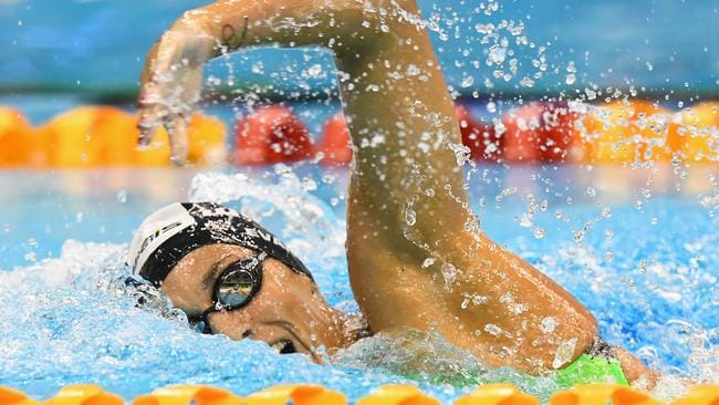 Blair Evans in the Women's 400 Metre Individual Medley during day one of the Australian Swimming Championships.