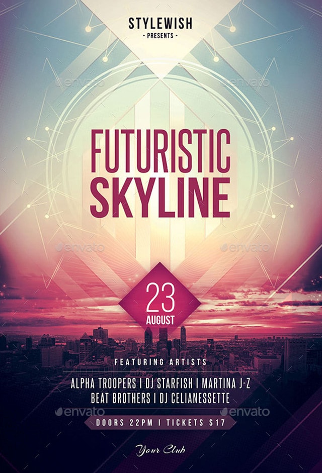 Futuristic-Skyline-Flyer