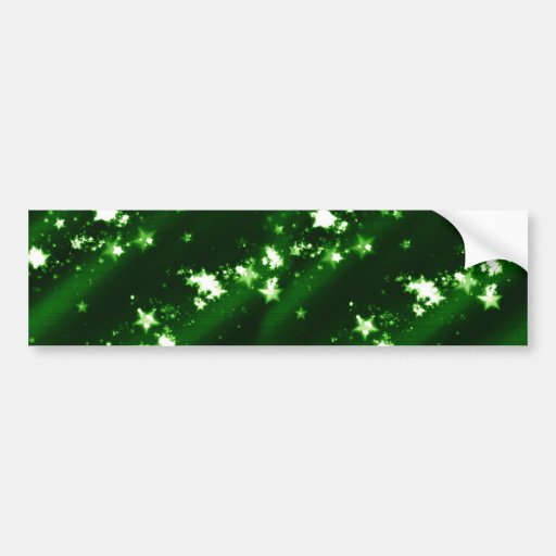 880312 ROYAL GREEN STARS SPACE UNIVERSE BACKGROUND CAR BUMPER STICKER