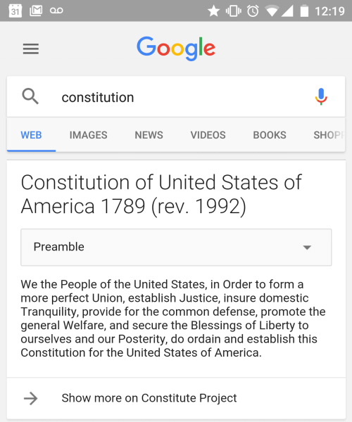Constitution sesarch result
