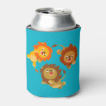 Cute Weightless Cartoon Lions Can/Bottle Cooler