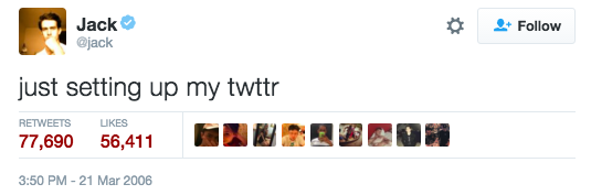 10 years ago, TO THE DAY, the first ever tweet was sent out...