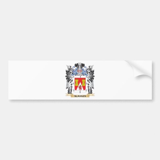 Almanza Coat of Arms - Family Crest Car Bumper Sticker