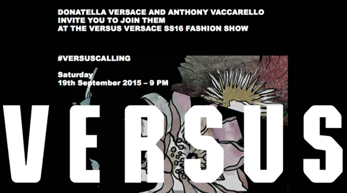 Прямая трансляция показа Versus Versace, весна-лето 2016