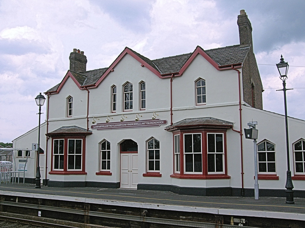 The Famous Llanfairpwllgwyngyll Railway Station, Anglesey - Wales.