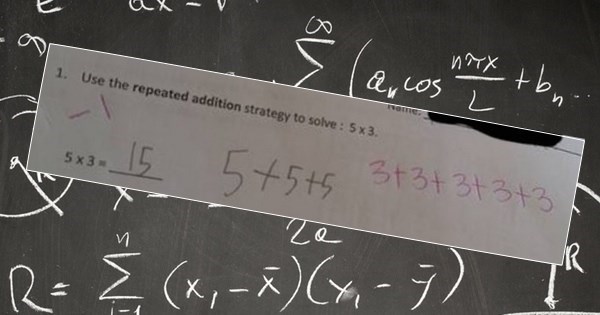WTF of The Day: People Are Rally Angry Because This Math Strategy Says '5+5+5=15' is Wrong 