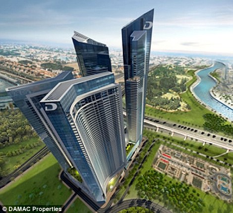 Nail-biting: The AYKON Dare has a floor that is made entirely of glass with tourists able to see 80 floors to the ground