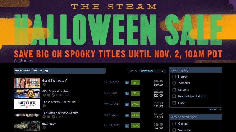 The Steam Halloween Sale Is on Now