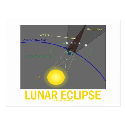 Lunar Eclipse (Astronomy Attitude) Postcard