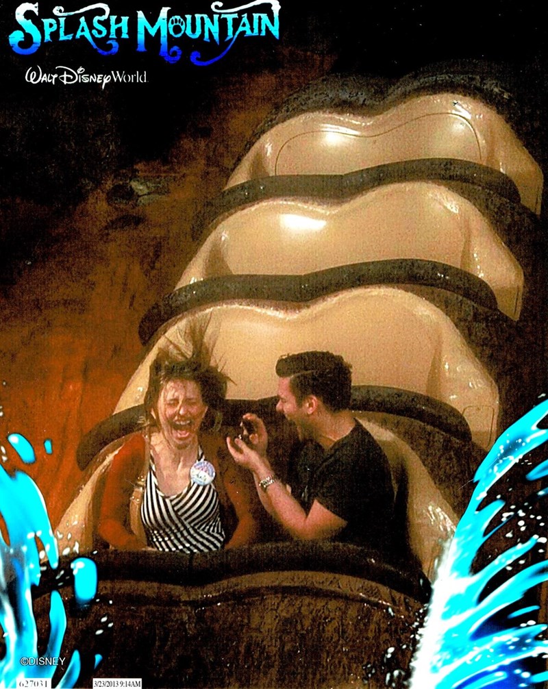 win perfectly timed disney ride engagement proposal is perfect