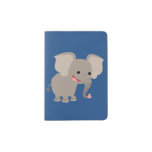 Cute Laughing Cartoon Elephant Passport Cover Passport Holder