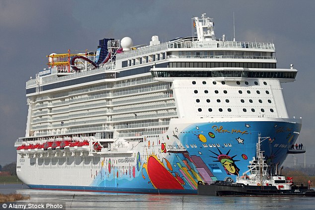The Norwegian Breakaway was on a 14-day cruise to the Bahamas and Bermuda from New York (file photo)