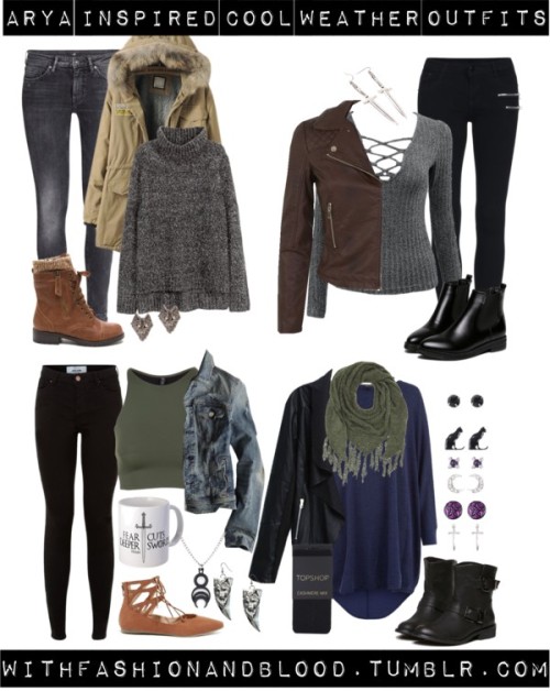 Arya inspired cool weather outfits by withfashionandblood...