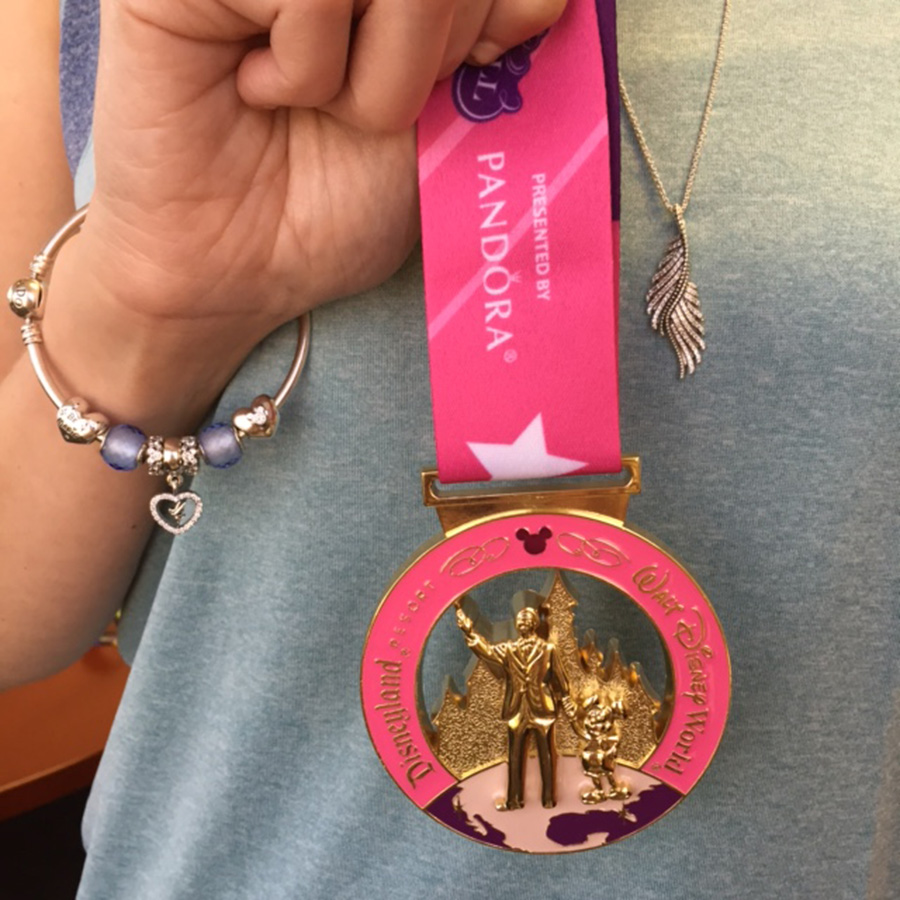runDisney Tinker Bell Half Marathon Medal made by PANDORA Jewelry