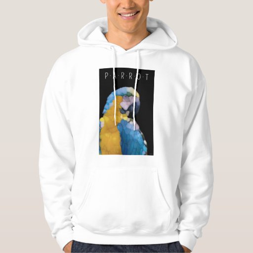 Colorful Glass Parrot Hooded Sweatshirt