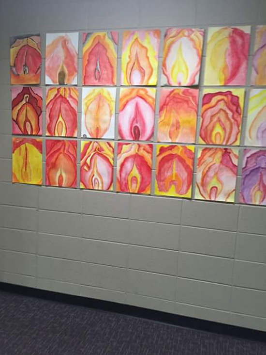 Local school art project titled "candlelight"