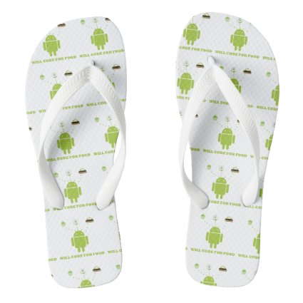 Will Code For Food (Android Software Developer) Flip Flops