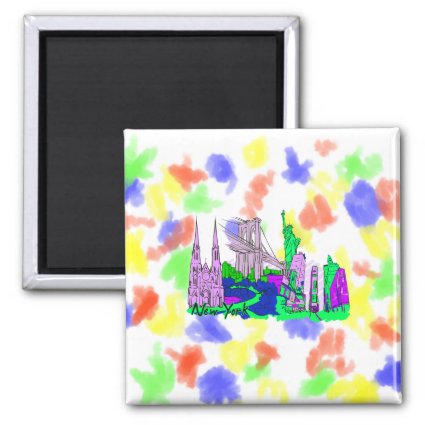 new york citygreen 2 city image.png 2 inch square magnet