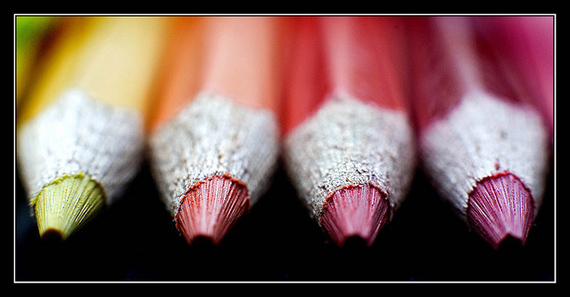 macro color pencils