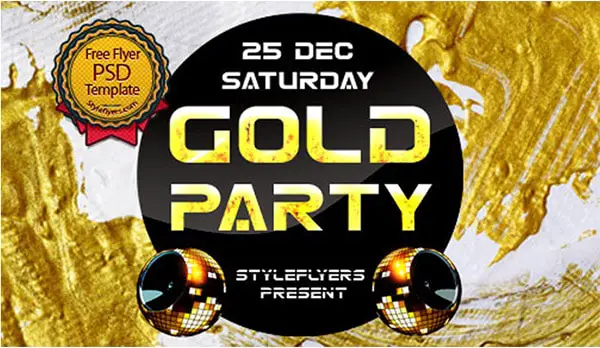 Gold-party-Flyer