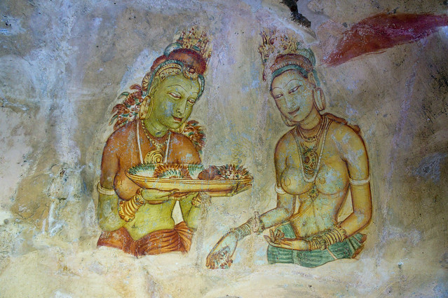 Sri Lankan rock Paintings Sigiriya