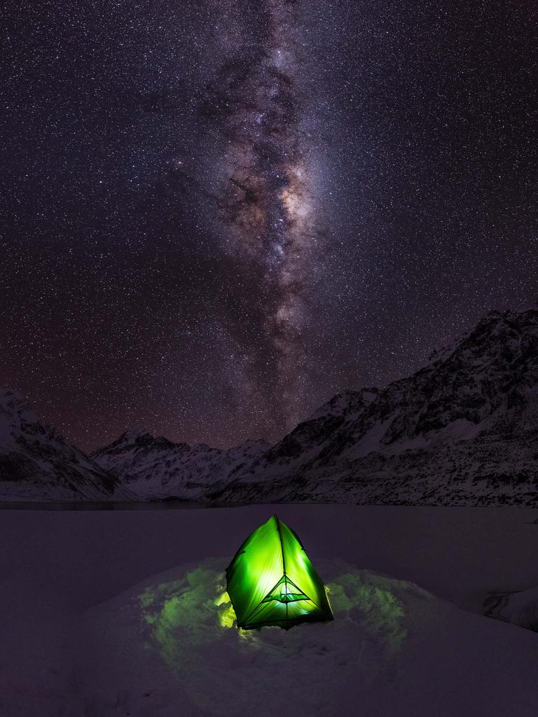 “I camped here, on the frozen Hooker Lake (New Zealand), and saw some of the clearest and darkiest skies of my life.” Picture: Vincent Frascello, US, Shortlist, Open Low Light, 2016 Sony World Photography Awards