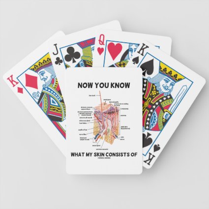 Now You Know What My Skin Consists Of Dermatology Bicycle Playing Cards