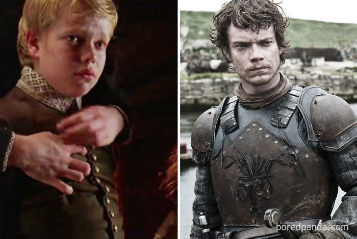 Alfie Allen As Arundel's Son (In 1998's Elizabeth) And As Theon Greyjoy (In GoT)
