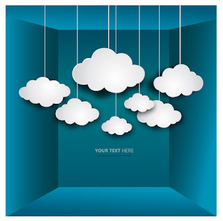 クラウド コンピューティングを表す背景 Cloud Computing イラスト素材