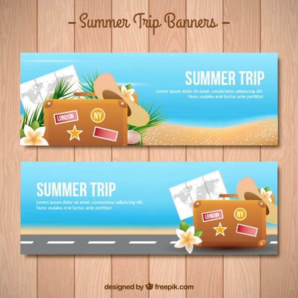 17 Summer luggage banners
