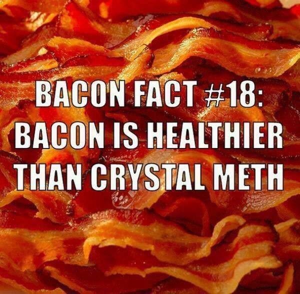 funny memes bacon healthier than crystal meth