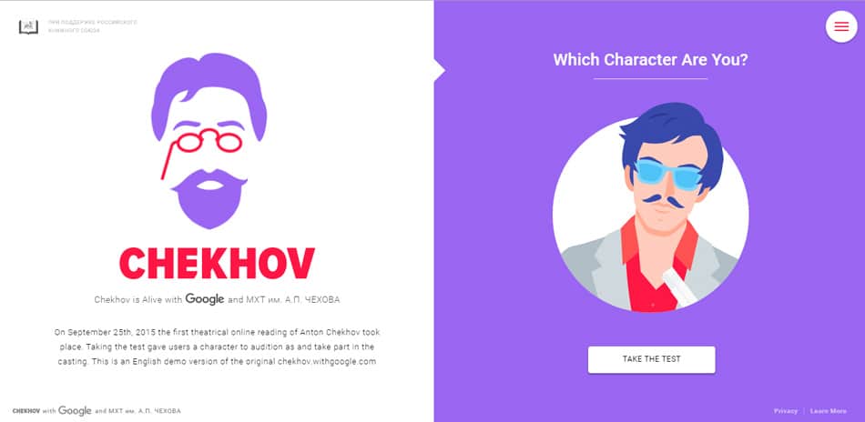 Chekhov-Is-Alive Vector Website Designs 