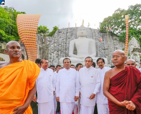 World's largest stone Buddha statue unveiled at Rambodagalla by President (pictures)