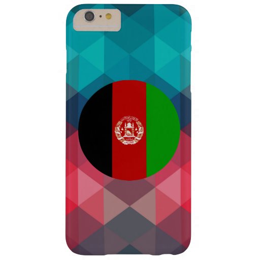 Afghanistan flag circle on modern bokeh barely there iPhone 6 plus case