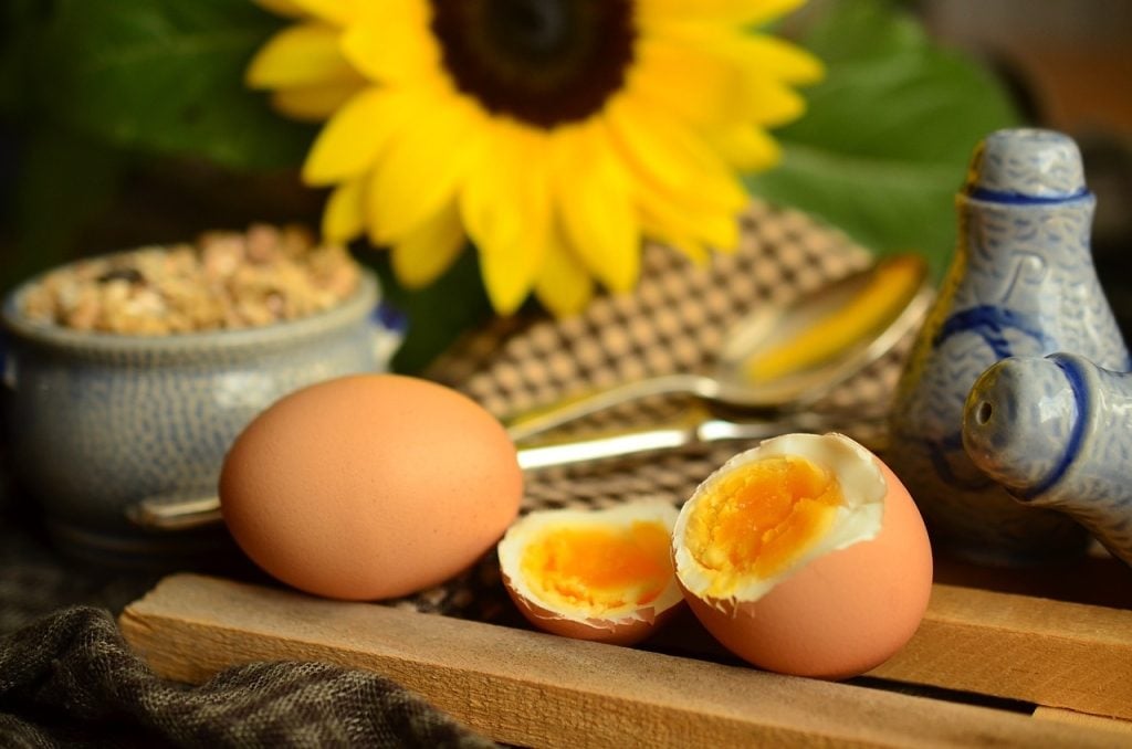 Eggs on a table