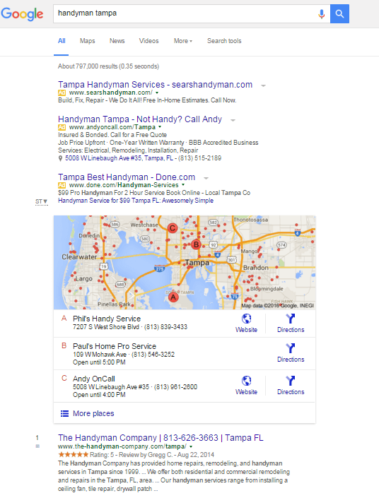Handyman Tampa - Google