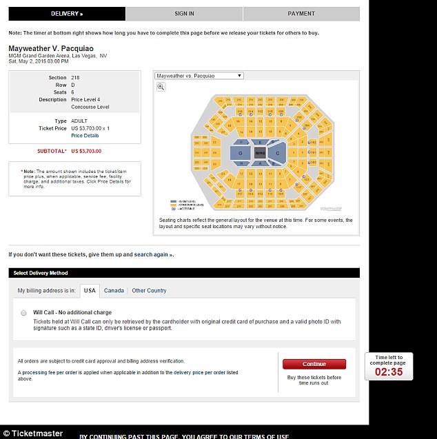 If you were lucky enough to progress on the Ticketmaster website, this is what you would have seen  