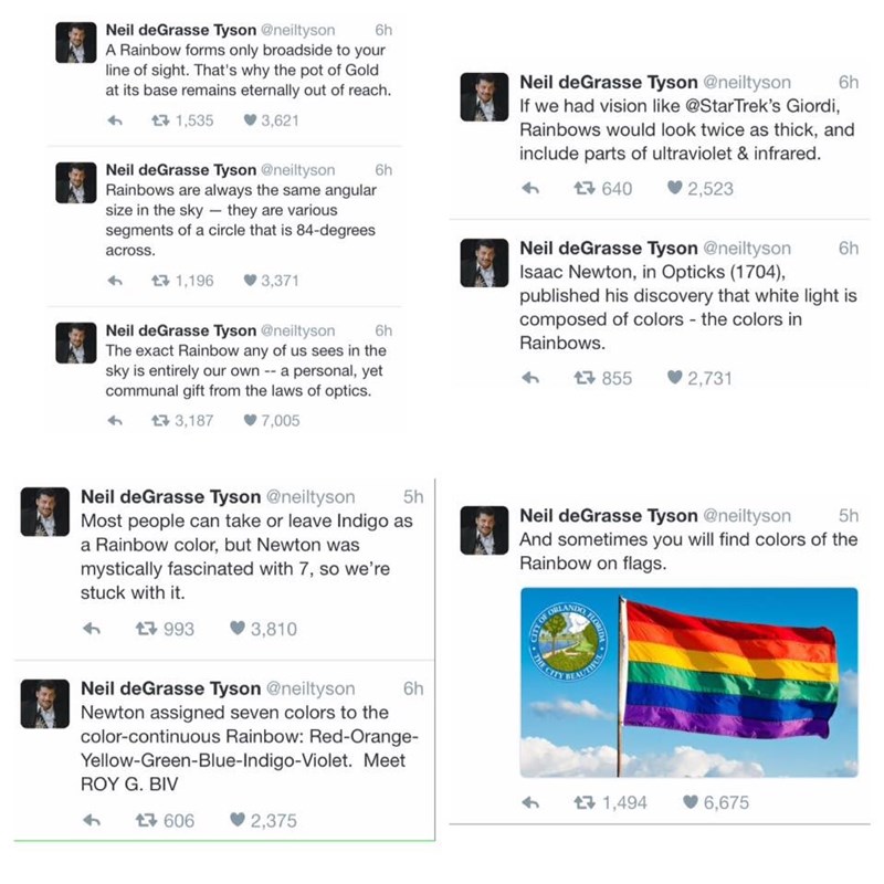 image twitter neil degrasse tyson Neil deGrasse Tyson Tweeted Some Beautiful Rainbow Facts in Support of the LGBTQ Community