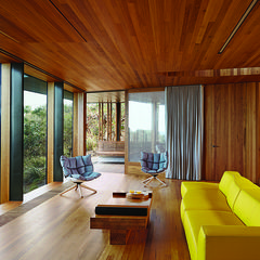 modern fairhaven beach house blackbutt eucalyptus living room Patricia Urquiola sofa
