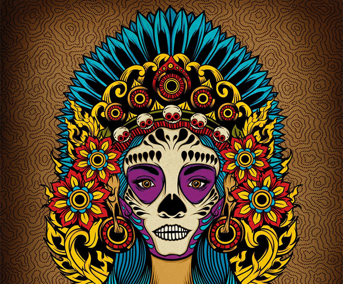 Create a Death Goddess inspired by Mexico’s Day of the Dead