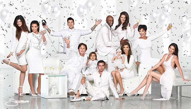 The usual card: In 2012 the family posed together for a card that featured Bruce Jenner, Lamar Odom and Rob Kardashian