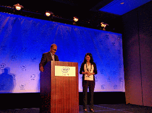 A press conference at Intel Capital's Global Summit,  November, 2014.