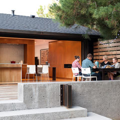 radical vision indoor outdoor kitchen renovation reno ikea chairs cb2 table kawner door ipe deck