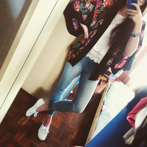 So in love with my kimono-like robe #ootd #outfit #fashion...