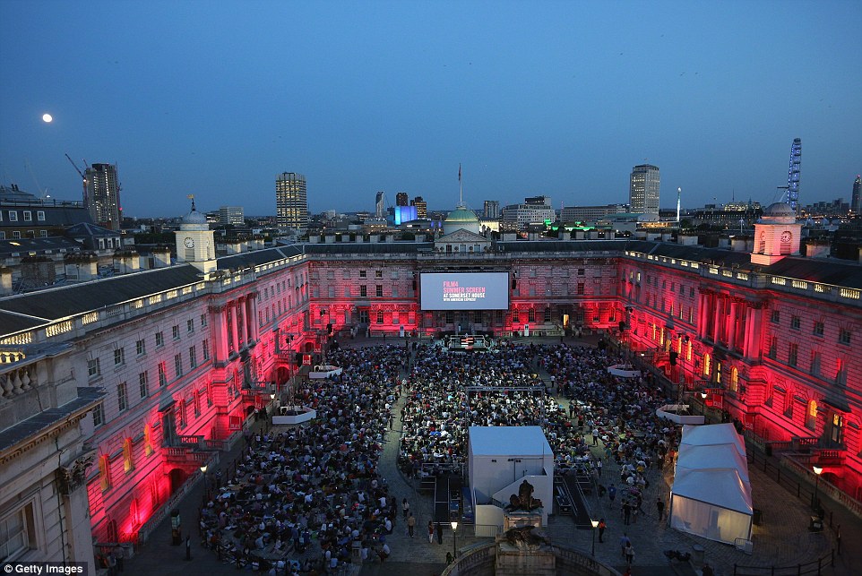 In the heart of London the courtyard at Somerset House is transformed into a summer screening haven