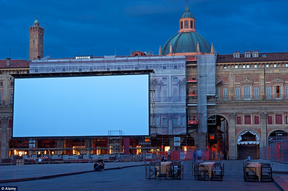 The Palazzo dei Banchi is just one of a number of stunning outdoor venues used for the Il Cinema Ritrovato festival