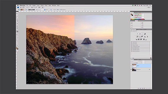 retouching the sky in landscape photos